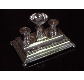 Sterling silver inkwell, french first Empire