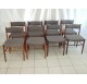Set of 8 rosewood dining chairs, scandinavian style