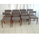 Set of 8 rosewood dining chairs, scandinavian style