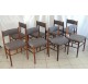 Set of 8 rosewood dining chairs, scandinavian style