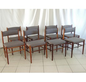 Set of 8 rosewood dining chairs, scandinavian style