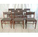 Set of 8 rosewood dining chairs, scandinavian style