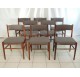 Set of 8 rosewood dining chairs, scandinavian style