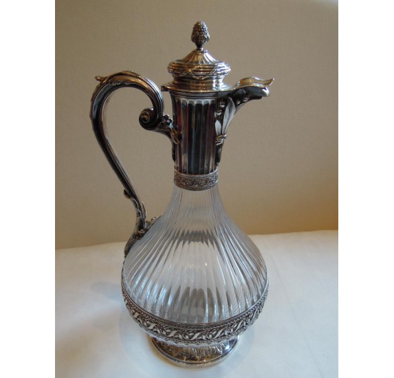 Crystal and sterling silver ewer for Russia