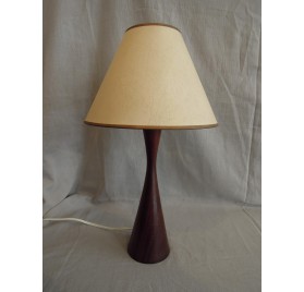 Vintage teak diabolo table lamp