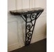 Entrance Art Deco console, marble and iron