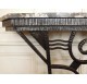 Entrance Art Deco console, marble and iron