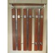 Scandinavian wall coat rack, teak and metal