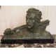 Bronze Art Déco : buste de Jean Mermoz par Ouline