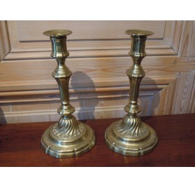 Pair of bronze candlesticks, Louis XV era