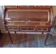 18th century mahognay cylinder desk with showcase