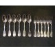 Solid silver cutlery set, 6 forks and 6 spoons by Hénin & Vivier