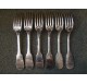 Solid silver cutlery set, 6 forks and 6 spoons by Hénin & Vivier