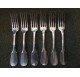 Solid silver cutlery set, 6 forks and 6 spoons by Hénin & Vivier