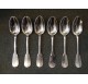 Solid silver cutlery set, 6 forks and 6 spoons by Hénin & Vivier