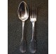 Solid silver cutlery set, 6 forks and 6 spoons by Hénin & Vivier