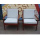 Pair of danish teak armchairs, designed by Grete Jalk