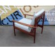 Pair of danish teak armchairs, designed by Grete Jalk