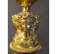 Pair of Empire gilded bronze candlesticks