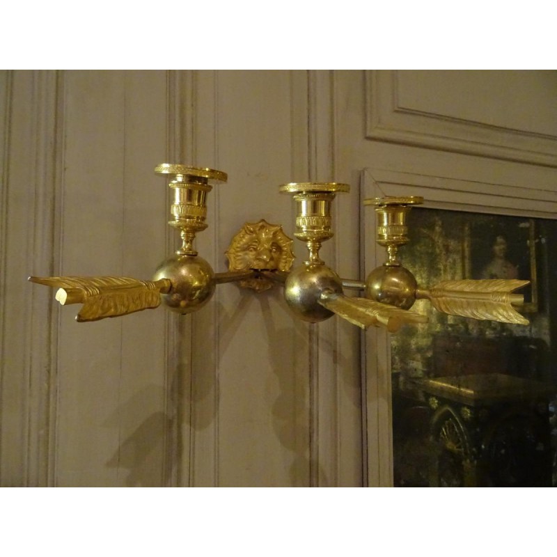 A Touch Of Empire In Your Home Try This Pair Wall Sconces Pair Of Gilt Bronze Lion Head Wall Sconces Empire Period