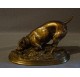 Chien ratier en bronze de Pierre-Jules Mêne