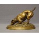 Chien ratier en bronze de Pierre-Jules Mêne