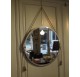 Art Deco mirror, aluminium frame, round shape