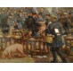 Normandy painting : pig market by Richard Le Blanc