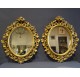 Pair of gilded wood mirrors