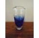 Vase en verre bullé bicolore