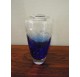 Vase en verre bullé bicolore