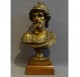 Patinated bronze representing a bust of a man in armor