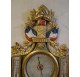 Revolutionary barometer in painted and gilded carved wood