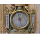 Revolutionary barometer in painted and gilded carved wood