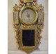 Revolutionary barometer in painted and gilded carved wood