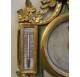 Revolutionary barometer in painted and gilded carved wood