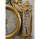 Revolutionary barometer in painted and gilded carved wood