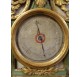 Revolutionary barometer in painted and gilded carved wood