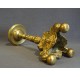 Beautiful candlestick in cast brass from the 17th century