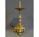 Beautiful candlestick in cast brass from the 17th century