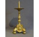 Beautiful candlestick in cast brass from the 17th century