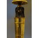 Pair of Empire period candlesticks, return from Egypt