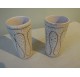 Pair of large ceramic goblets signed Jean Austruy