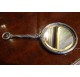 Small hand-held mirror in solid silver signed Lapar