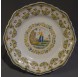 Pair of Moustiers earthenware medallion plates