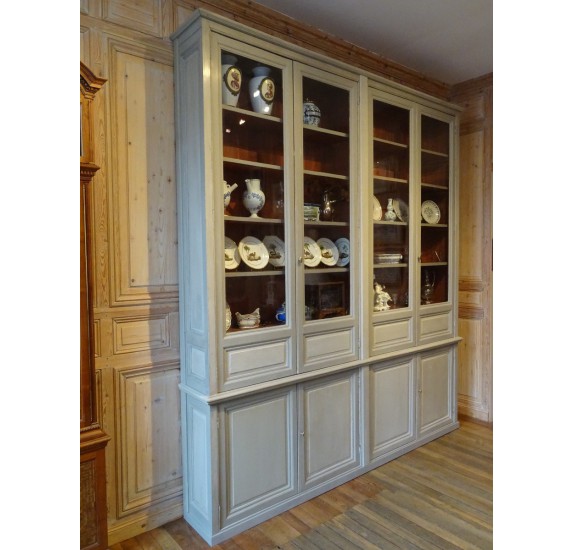 Late 19th century painted wooden bookcase