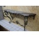 Louis XV style lacquered and gilded wrought iron console table