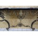 Louis XV style lacquered and gilded wrought iron console table