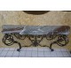 Louis XV style lacquered and gilded wrought iron console table