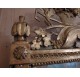 Miroir aux outils de jardinier en bois doré et sculpté d'époque Louis XVI